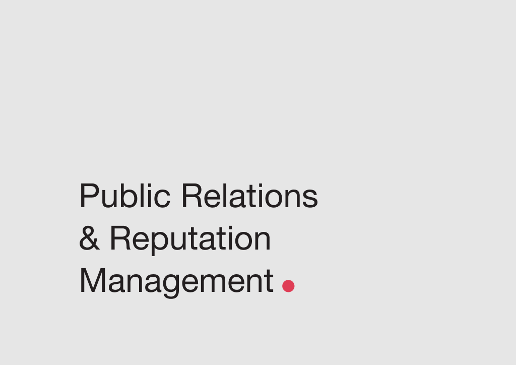 Public Relations & Reputation Management