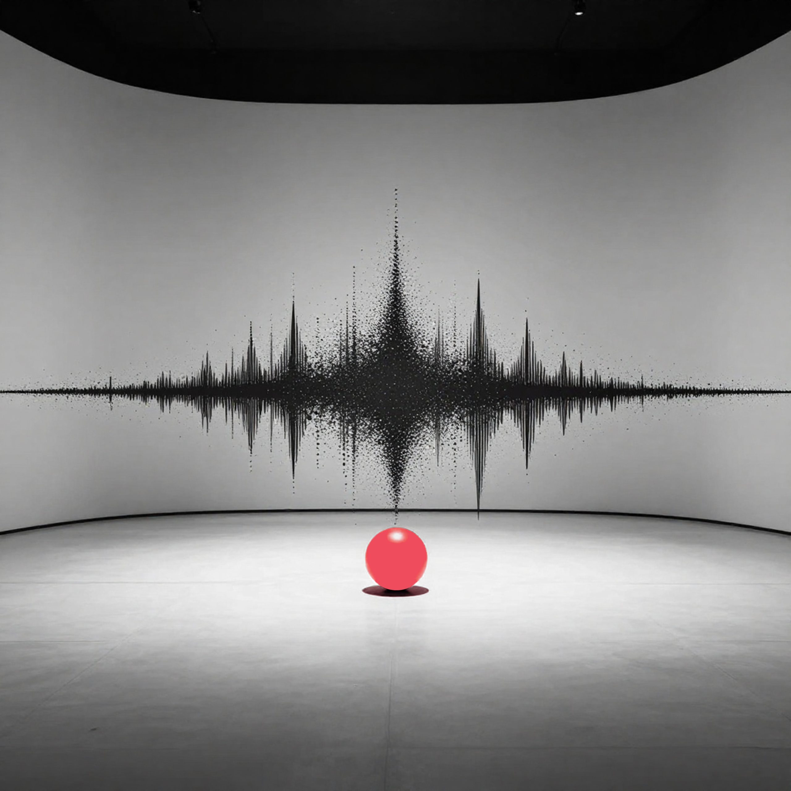 Red dot in the middle with sound waves - INDEX Media impact