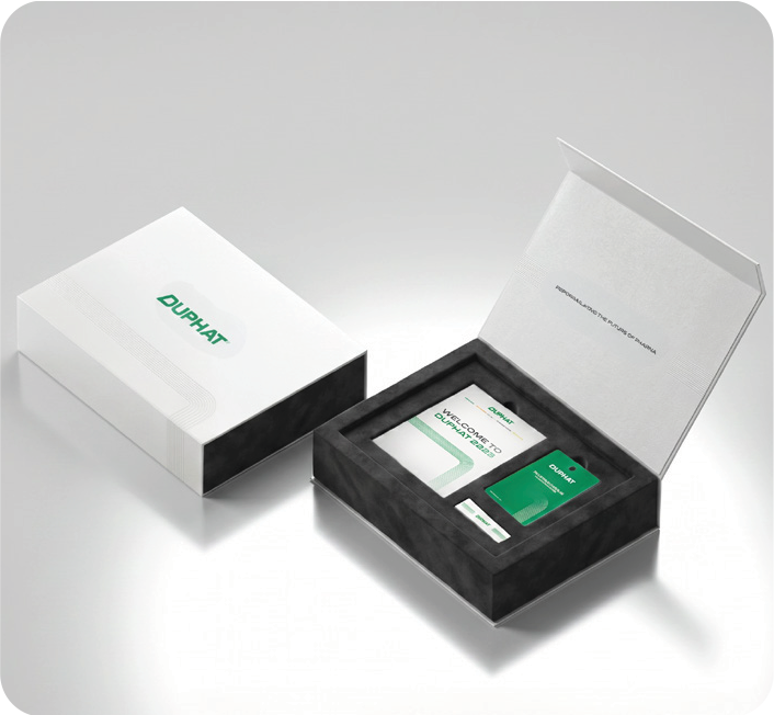 Premium invitation box – duphat rebranding case study