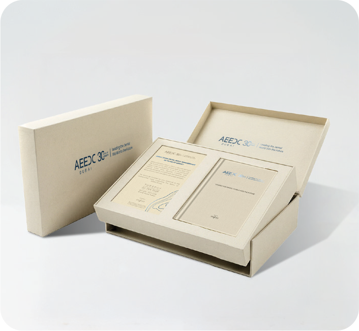 VIP invitation box design – AEEDC Dubai night