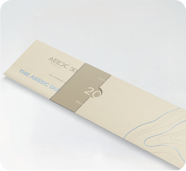 Premium invitation design – AEEDC Dubai night